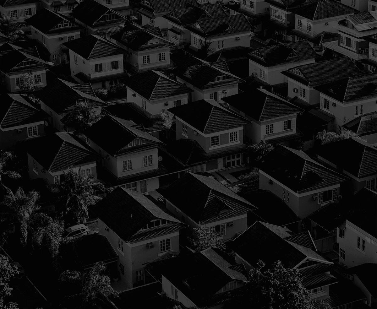 Aerial view of neighborhood